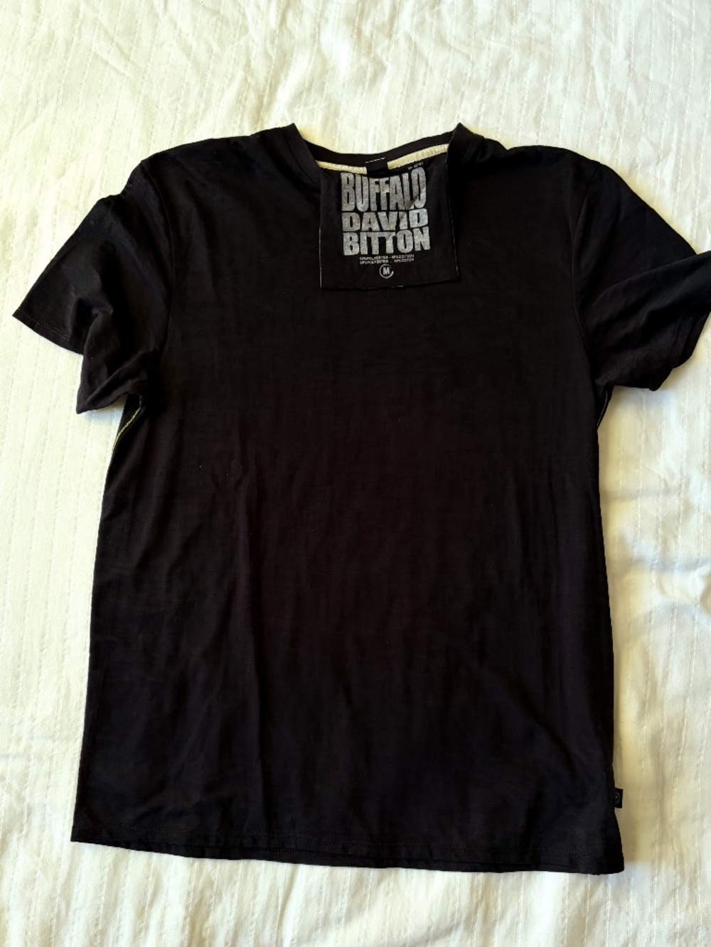 New Buffalo Black see through T-shirt, Polyester and cotton, M.